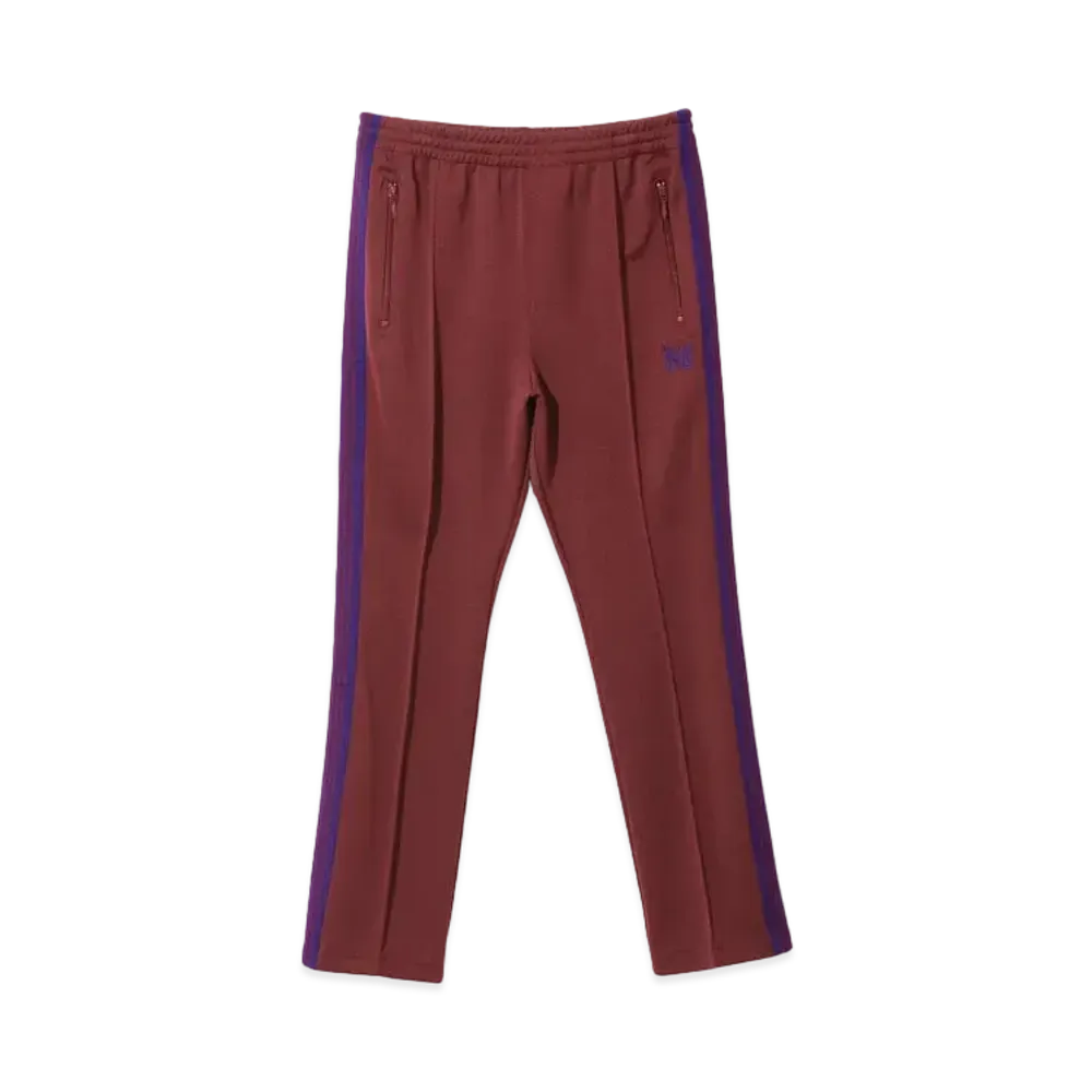 Needles Narrow Track Pant - Poly Smooth "Wine"