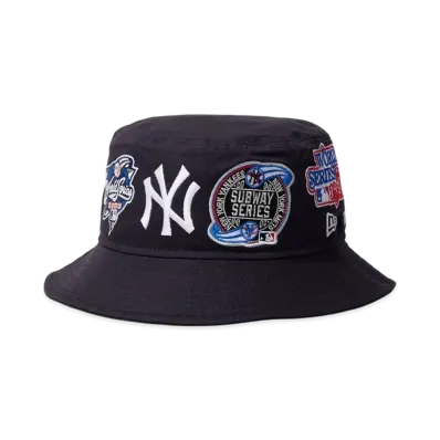 NEW ERA Bucket 01 MLB Many Patch New York Yankees "Navy"