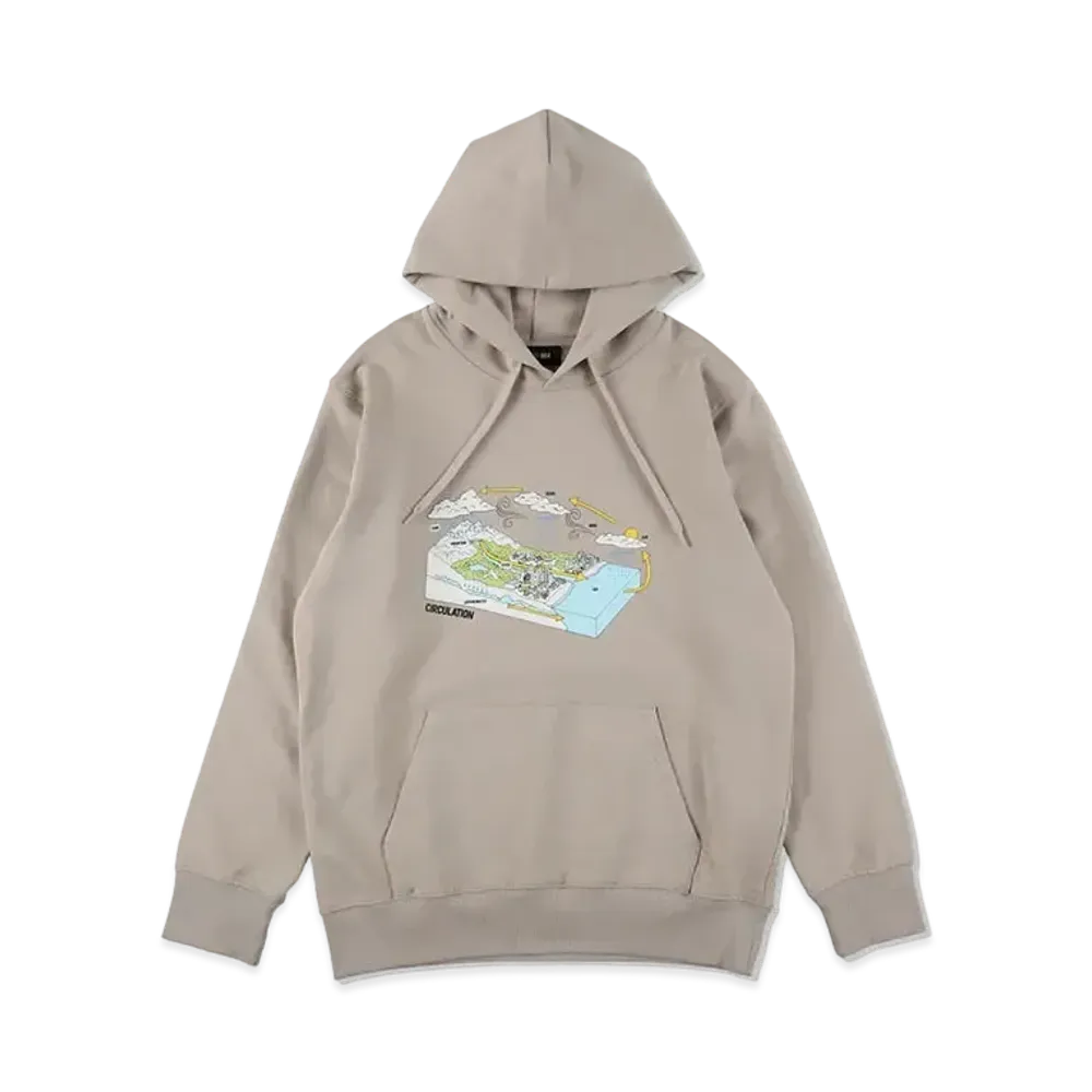 WIND AND SEA Circulation Organic Cotton Hoodie "Oyster Gray"