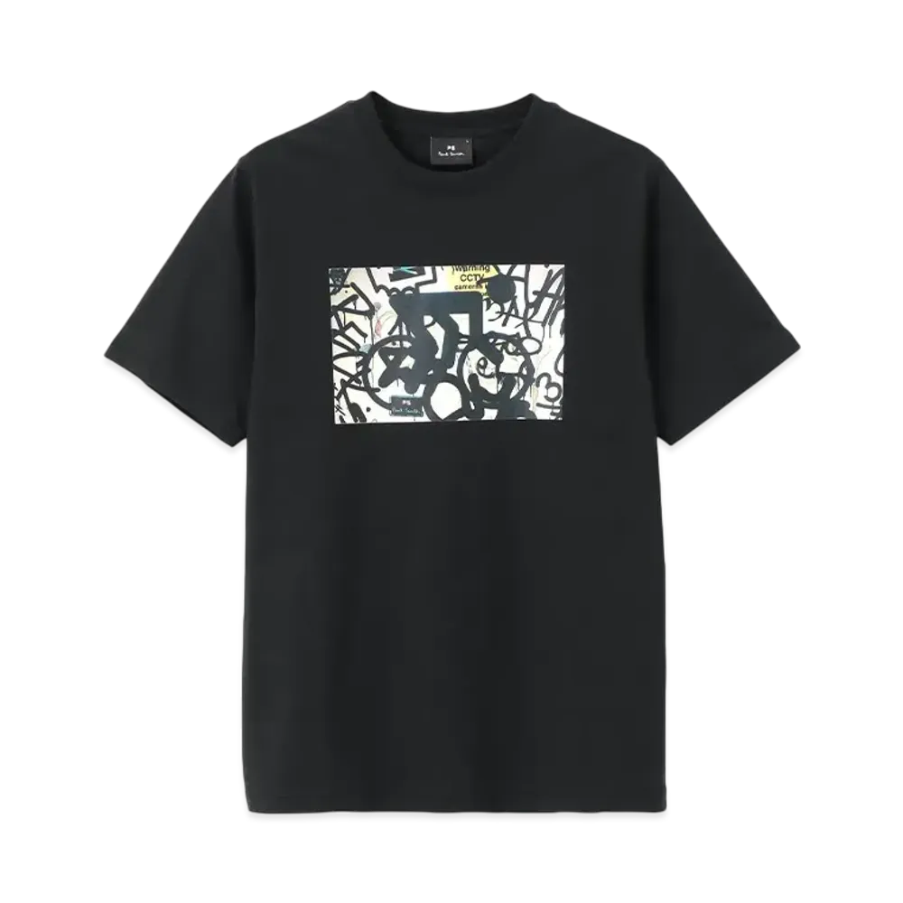 Paul Smith Spray Art Biker Tee "Black"