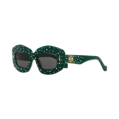 LOEWE Dark Green Acetate Sunglasses "Green"