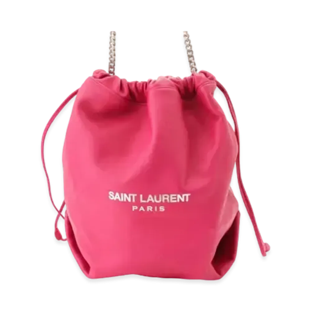 Saint Laurent Teddy Leather chain Shoulder Bag "Pink"