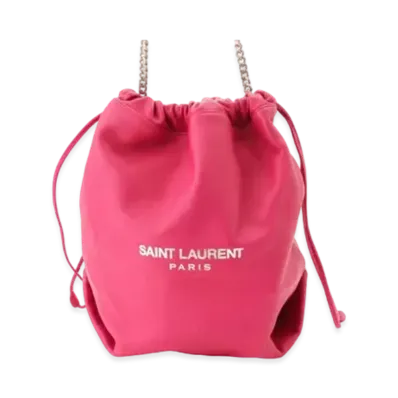 Saint Laurent Teddy Leather chain Shoulder Bag "Pink"