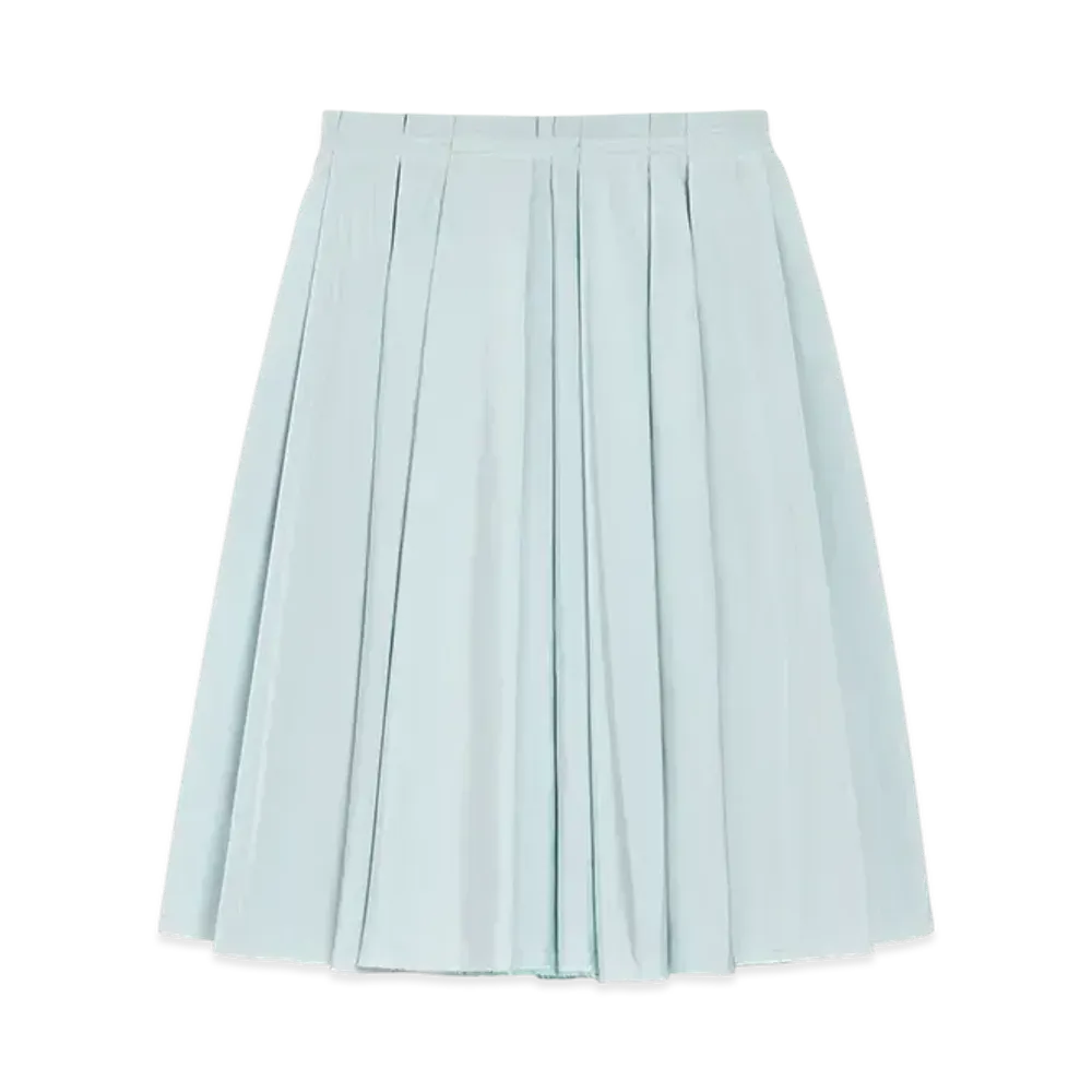 AMI PARIS Taffeta Corola Midi Skirt "Sky"