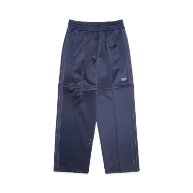 POP TRADING COMPANY pub zip off track pants "NAVY"