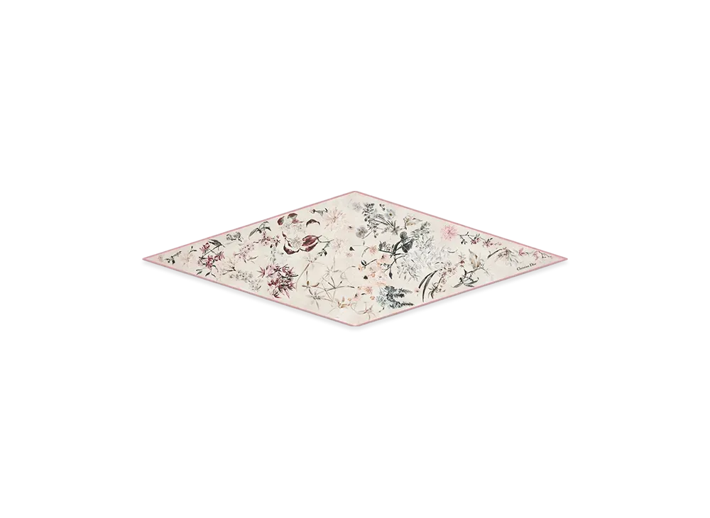 Dior Millefiori Dior Diamond Silk Twill "Multicolor/Pink/Ivory"