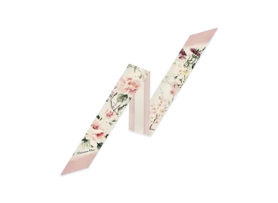 Dior Saisons Printemps-Ete Mitzah Scarf Silk Twill "Multicolor/Light Pink"