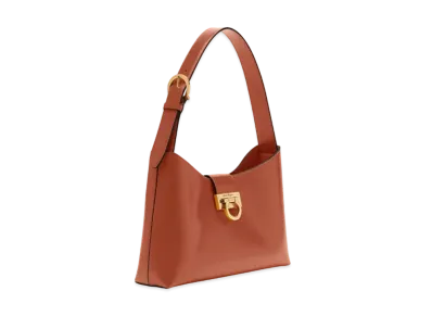 Salvatore Ferragamo Trifolio Shoulder Bag "Siena Tan"