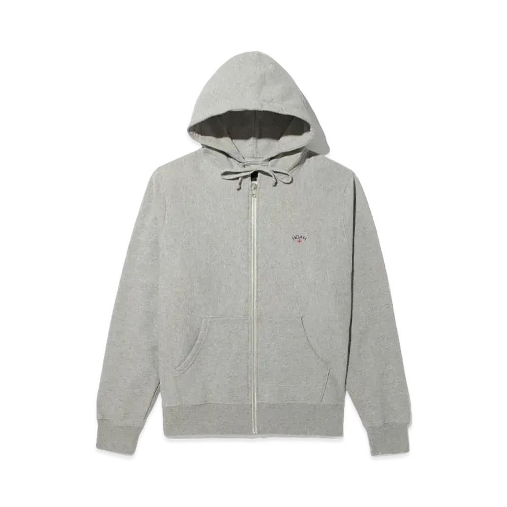 Noah Classic Lightweight Zip-Up Hoodie "Heather Grey"