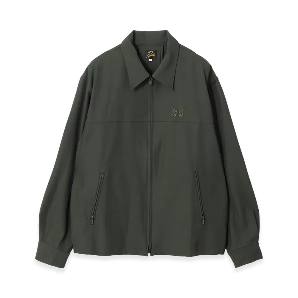 NEEDLES Work Jacket - Pe/R/Pu Cavalry Twill "Green"