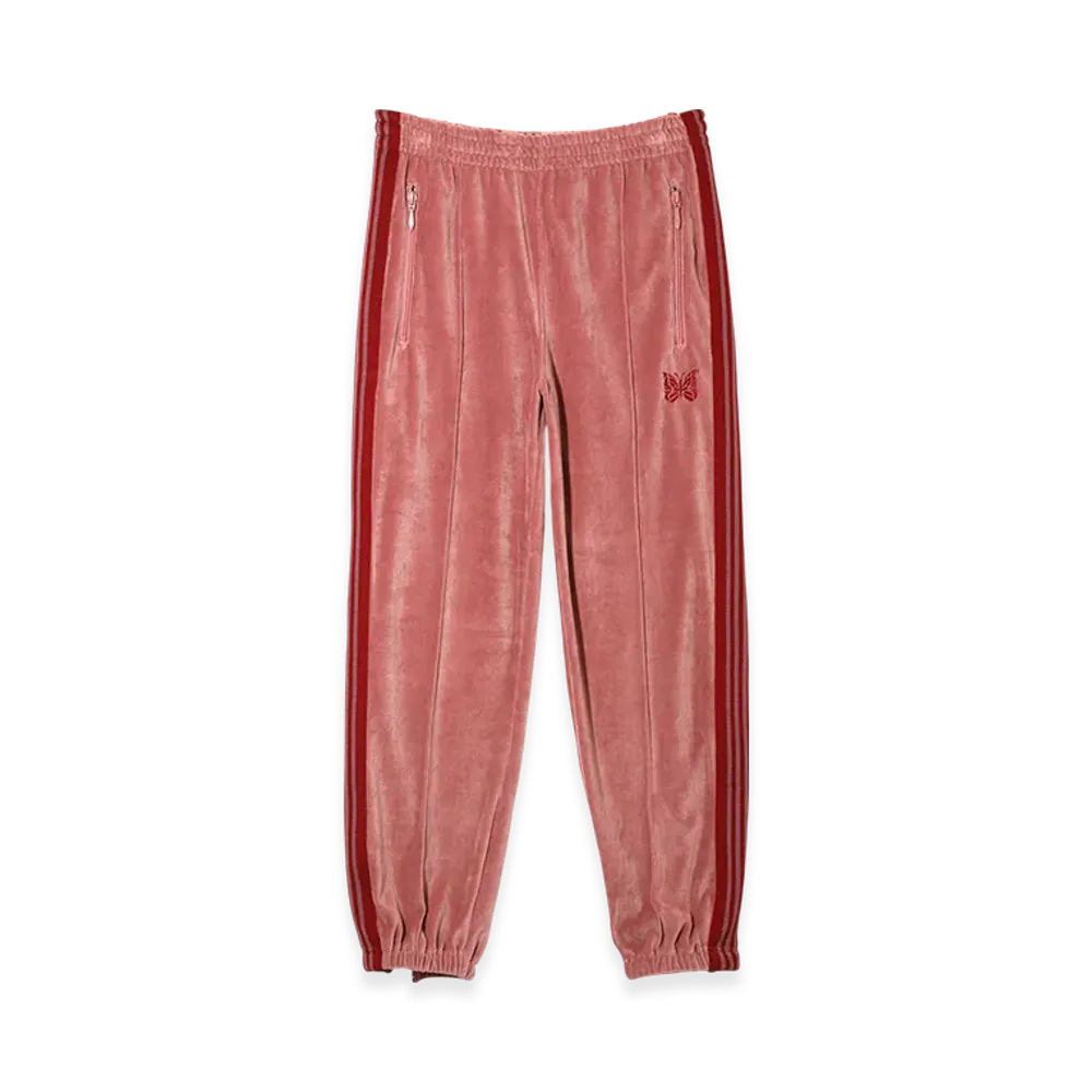 NEEDLES Zipped Track Pant - C/PE Velour "Pink"