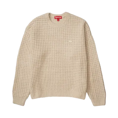 Supreme Small Box Waffle Sweater "Natural"