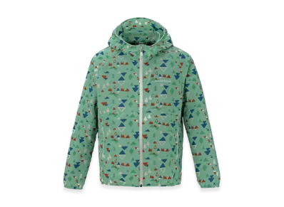 mont-bell Kid's Wind Blast Print Parka "Light Green"