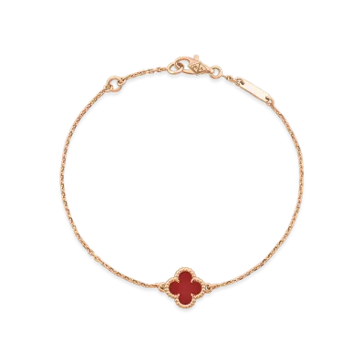 Van Cleef & Arpels Sweet Alhambra bracelet "18K Rose gold/Carnelian"
