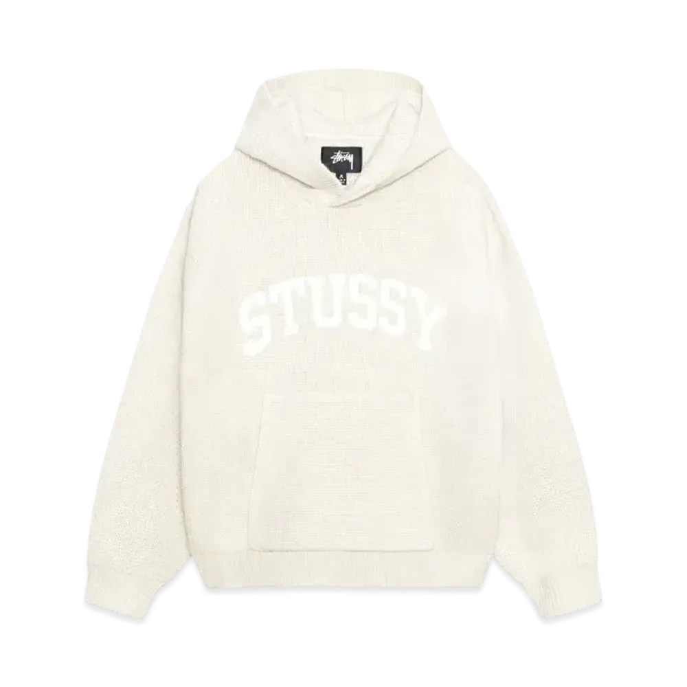 Stussy Felt Patch Knit Hoodie "Natural"