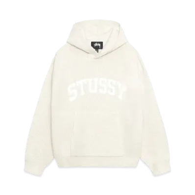 Stussy Felt Patch Knit Hoodie "Natural"