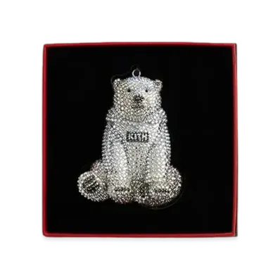 Kith Kithmas Polar Bear with Swarovski Crystals "Crystal Shimmer/Jet Hematite"