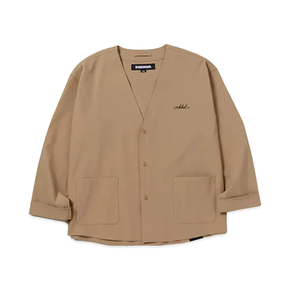 NEIGHBORHOOD No Collar Shirt LS "Beige"