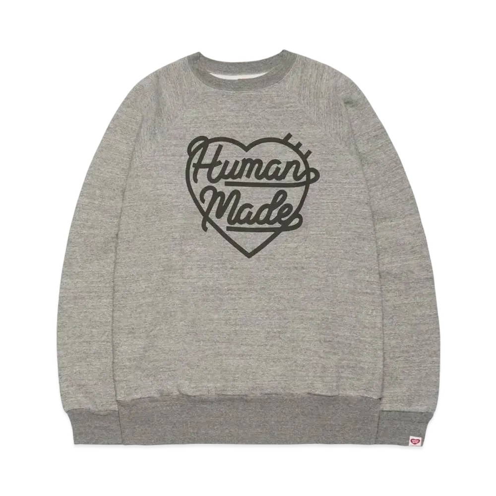HUMAN MADE RAGLAN CREWNECK SWEATSHIRT "Grey"