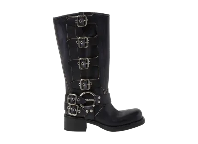 MIU MIU Women's Leather Boots "Black"