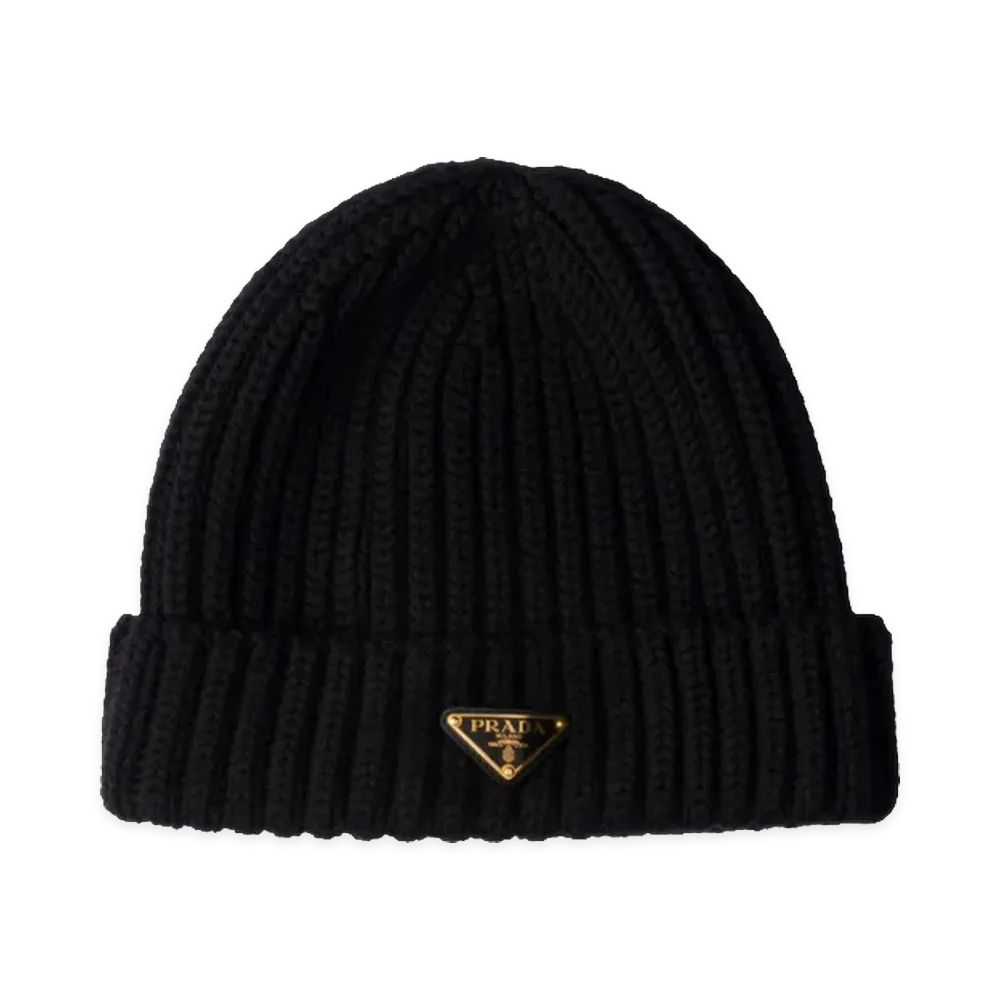 PRADA Women's Wool Beanie Hat "Black"