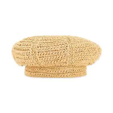 PRADA Women's Rafia Baker Boy Hat "Beige"