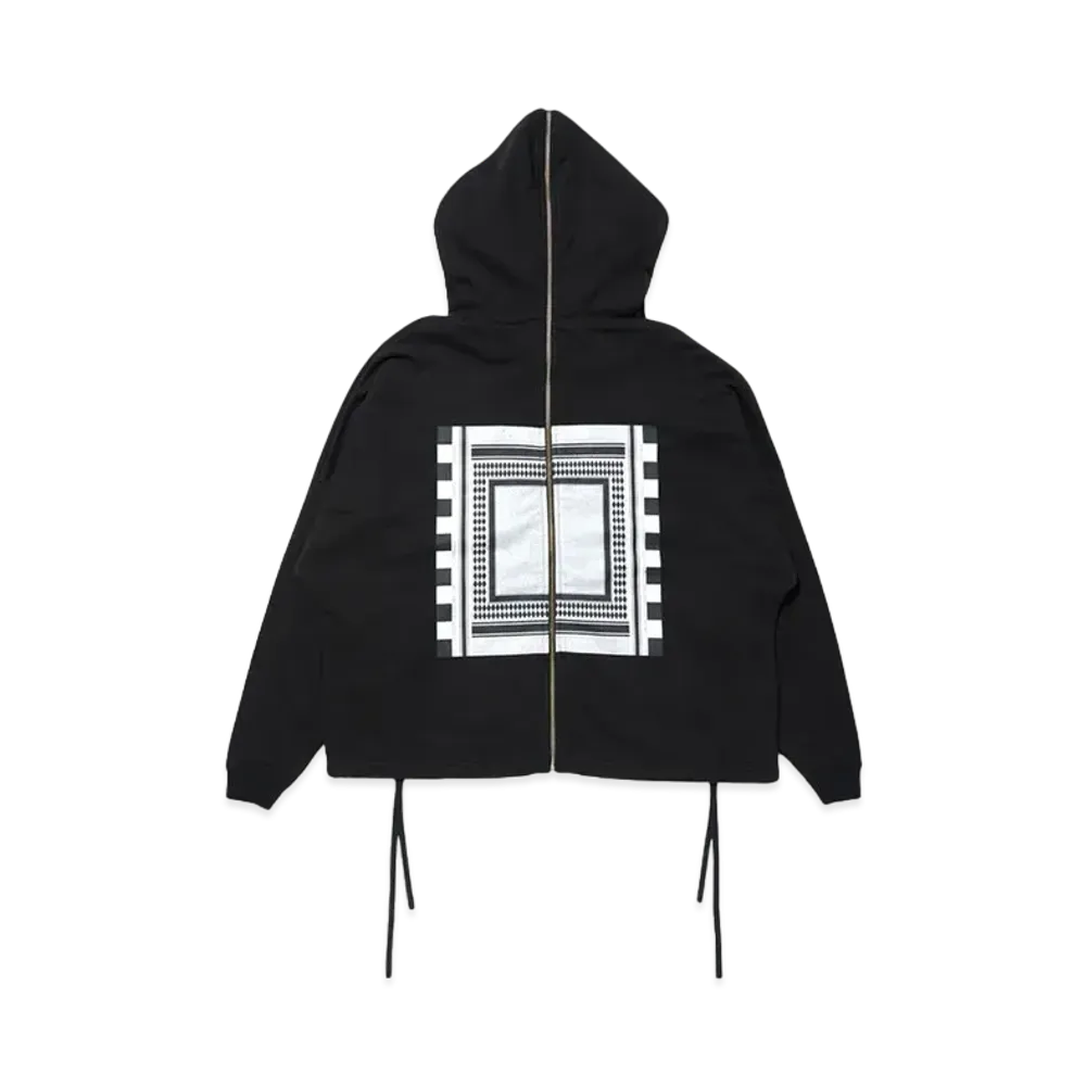STUDIO SEVEN Back Zip Big Hoodie "BLACK"