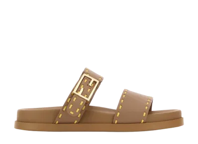 FENDI Women's Feel Slippers "Beige/Tan"