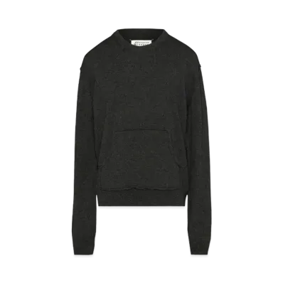 Maison Margiela Women's Cashmere Hooded Sweater "Charcoal"