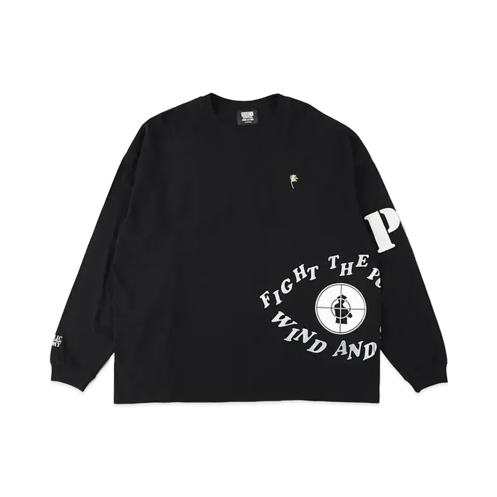 WIND AND SEA x Public Enemy -Palmtree- L/S Tee "Black"