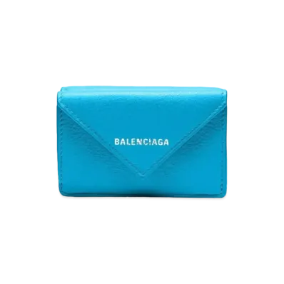 BALENCIAGA Papier Mini Wallet "Bright Blue"