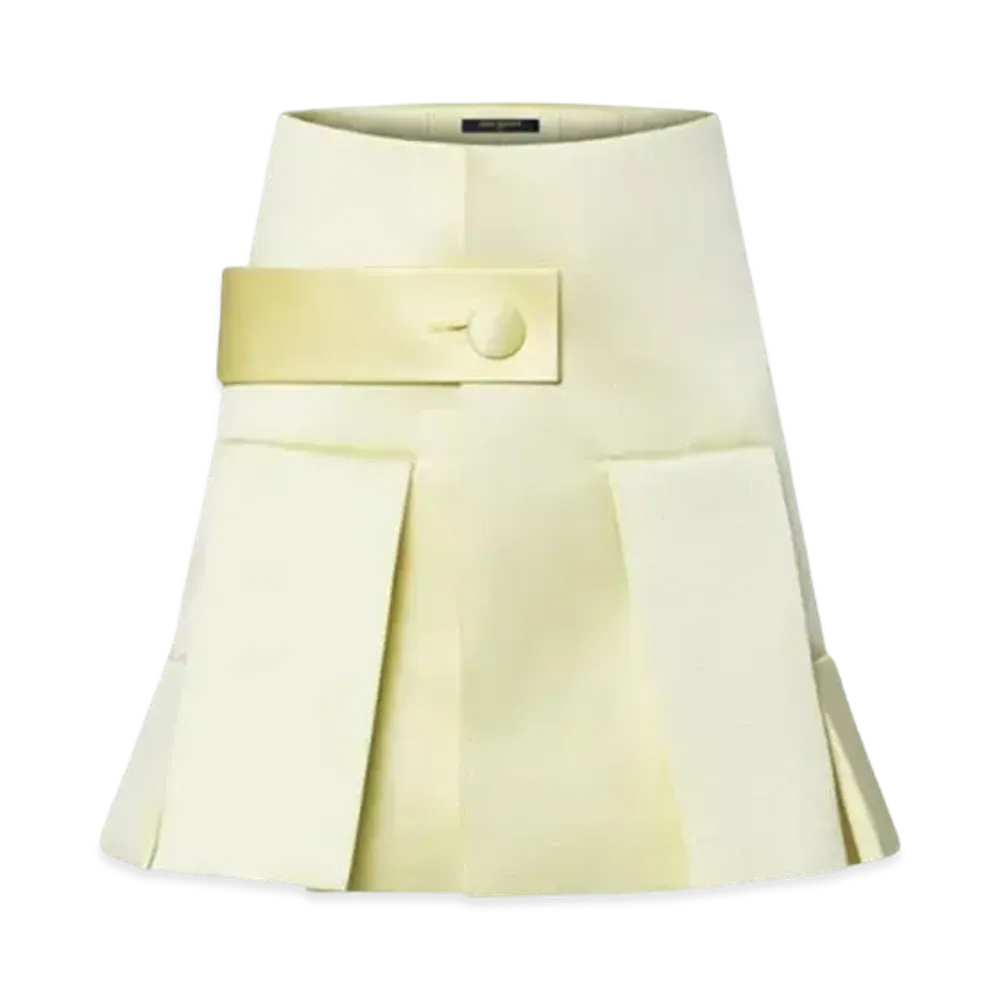 Louis Vuitton Button Tab Pleat Skirt "Vanilla"