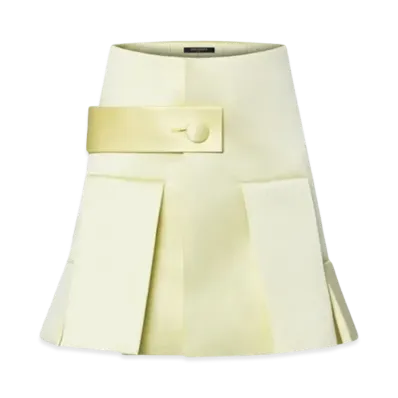 Louis Vuitton Button Tab Pleat Skirt "Vanilla"