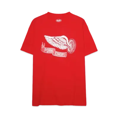 PORKCHOP x MASSES T-SHIRT FLYING WEEL P "RED"
