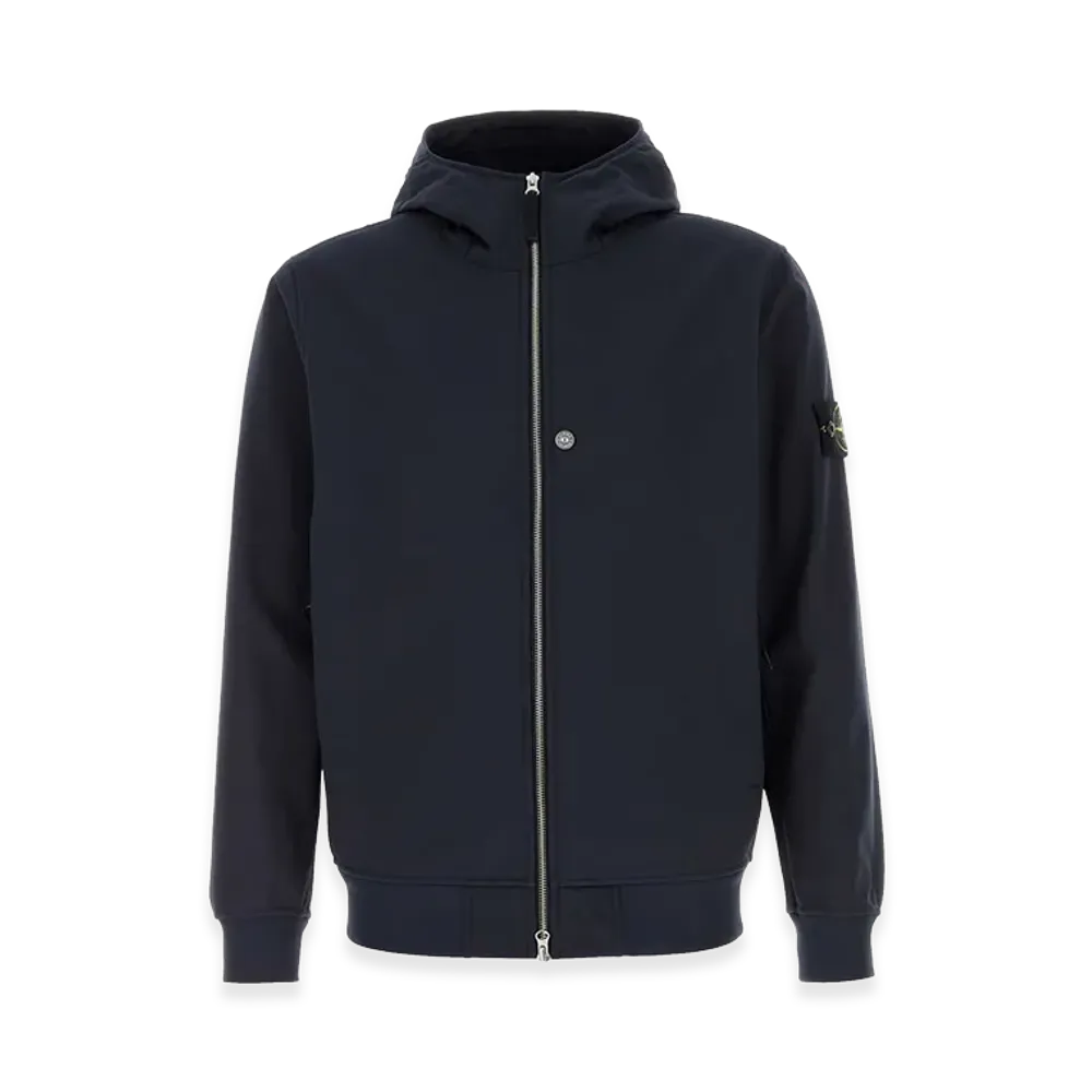 Stone Island Navy Blue Stretch Polyester Jacket "Blue"