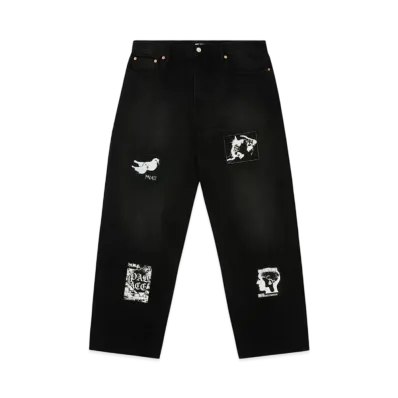 PALACE P90 Baggy Jean Patch Up "Black"