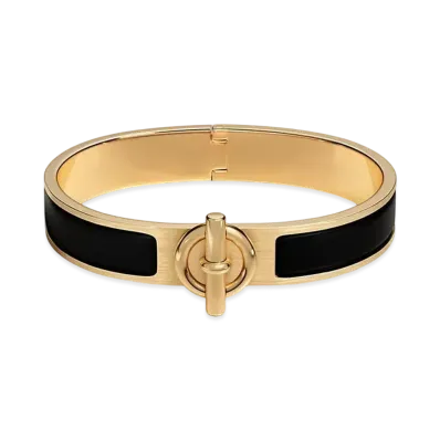 Hermes Clic Glenan Bracelet "Noir Mat/Gold"
