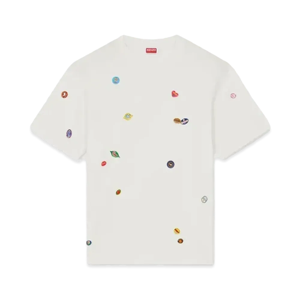 KENZO 'FRUIT STICKERS' Classic T-shirt "Off White"