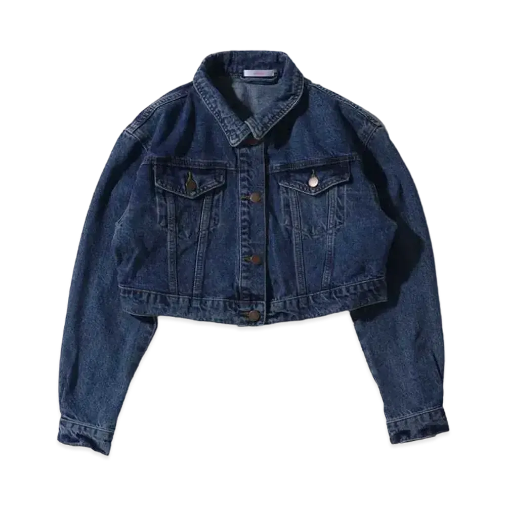 atmos pink Short Bamboo Stitched Denim Jacket "Denim"