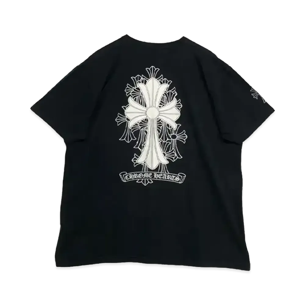Chrome Hearts Cemetery Big Cross Scroll Label S/S T-Shirt "Black"