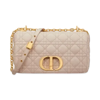 Dior Medium Caro Bag Supple Cannage Calfskin "Caramel Beige"