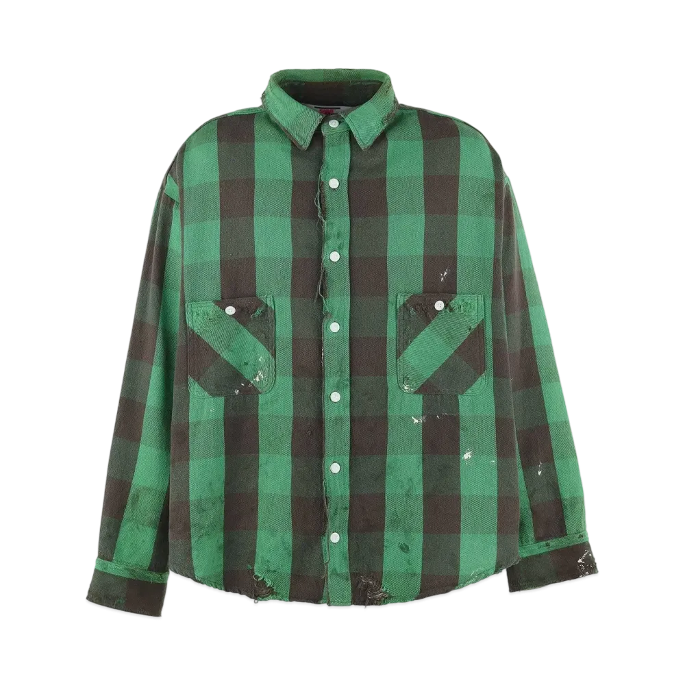 SAINT Mxxxxxx Flannel Shirt Check "Green"