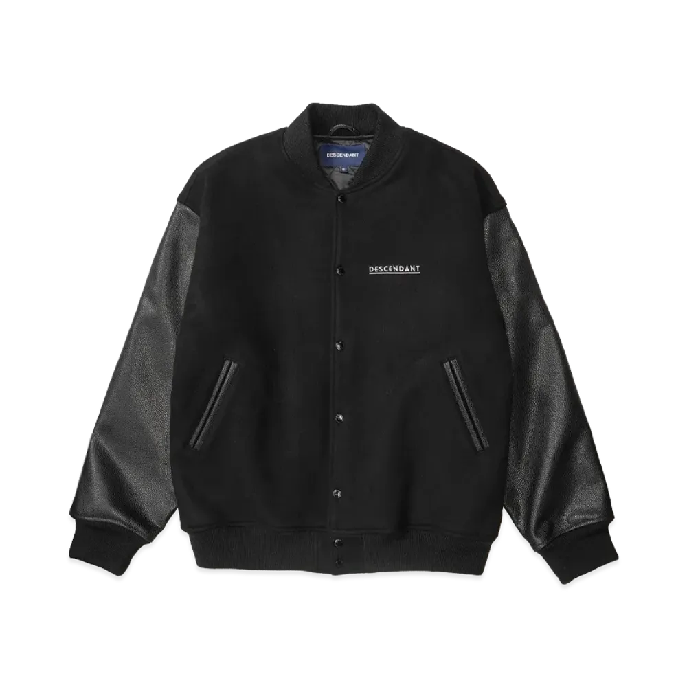 DESCENDANT Fluke Up Varsity Jacket "Black"