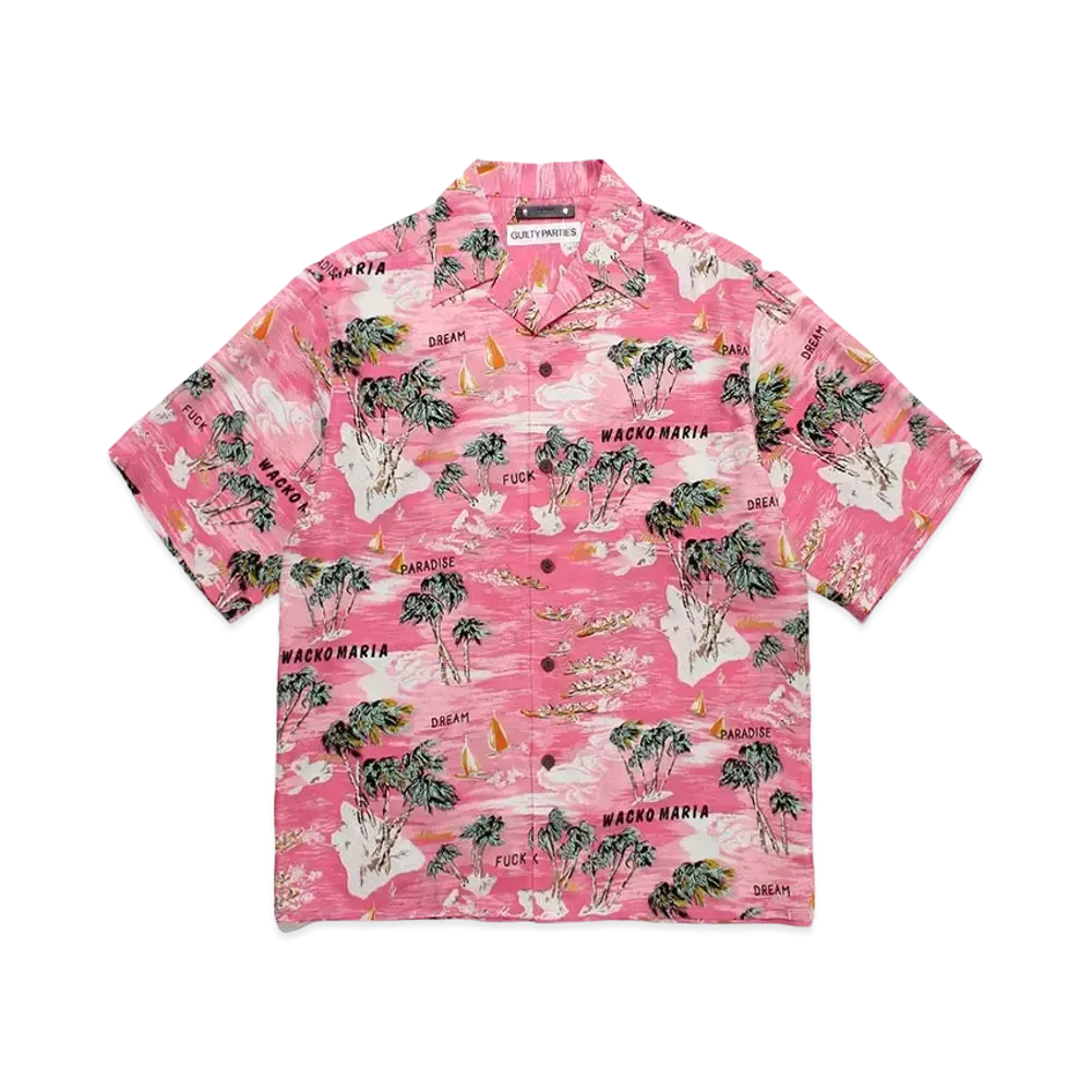 WACKO MARIA x MINEDENIM / Hawaiian Shirt "Pink"