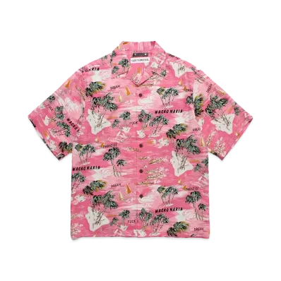 WACKO MARIA x MINEDENIM / Hawaiian Shirt "Pink"