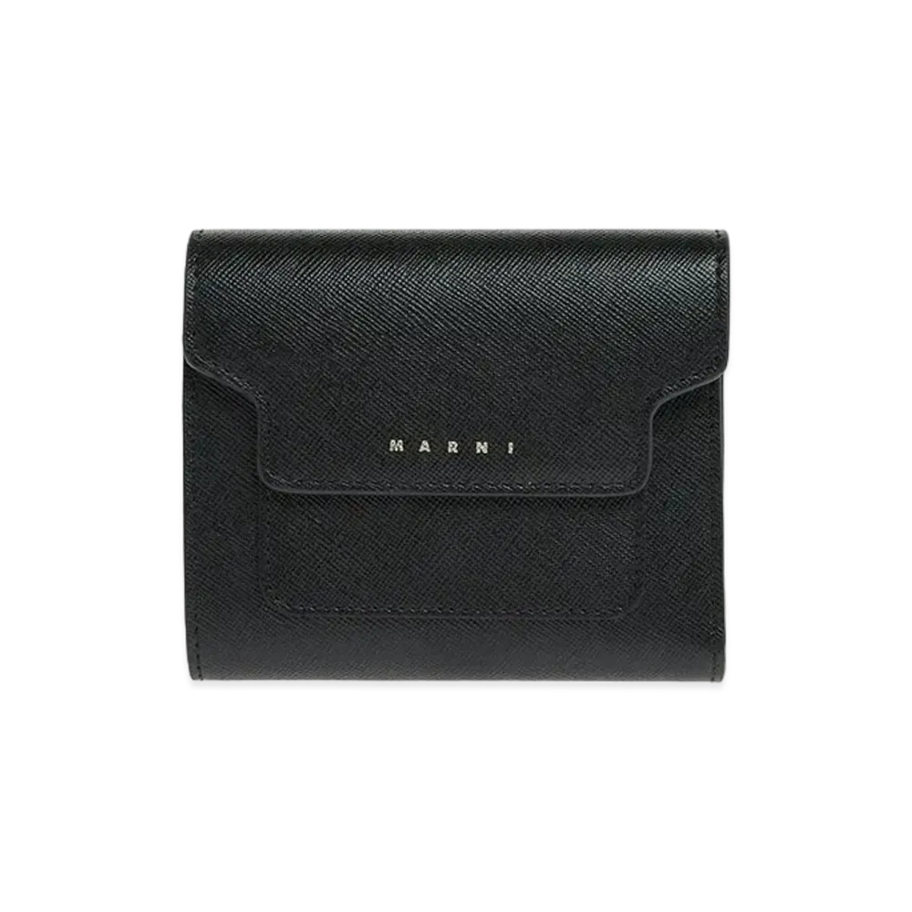 Marni Saffiano Leather Wallet "Black"