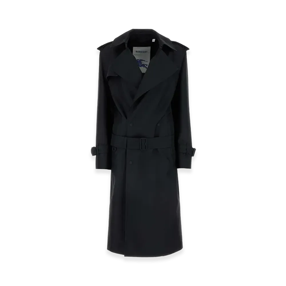Burberry Women's Silk Blend Trench Coat "Black"