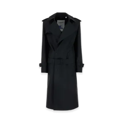 Burberry Women's Silk Blend Trench Coat "Black"
