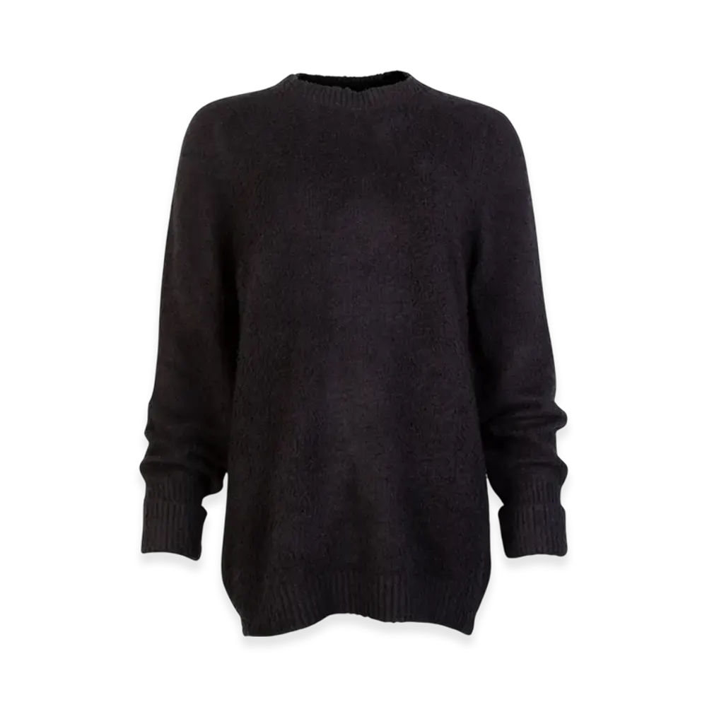 Maison Margiela Women's Fleece Finish Cotton Sweater "Black"