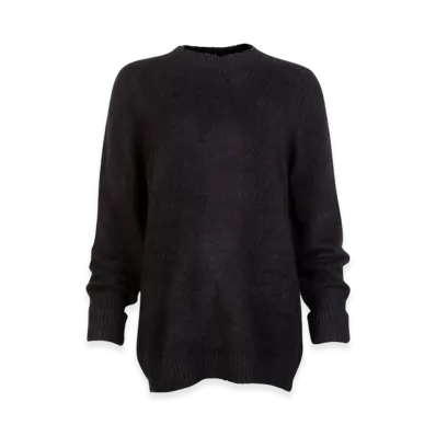 Maison Margiela Women's Fleece Finish Cotton Sweater "Black"